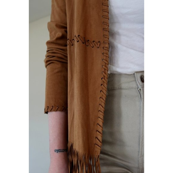 MARFINNO CARAMEL FRINGE JACKET - SIZE L - Picture 6 of 9